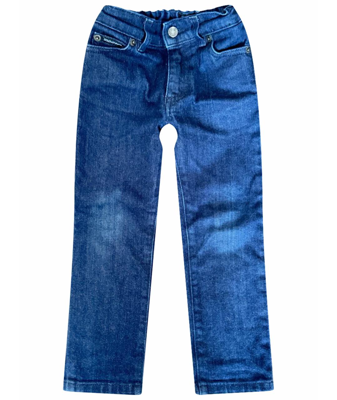 DOLCE&GABBANA Темно-синие хлопковые детские джинсы, фото 1