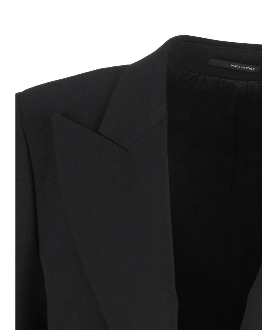 GUCCI Черный шерстяной жакет/пиджак, фото 3