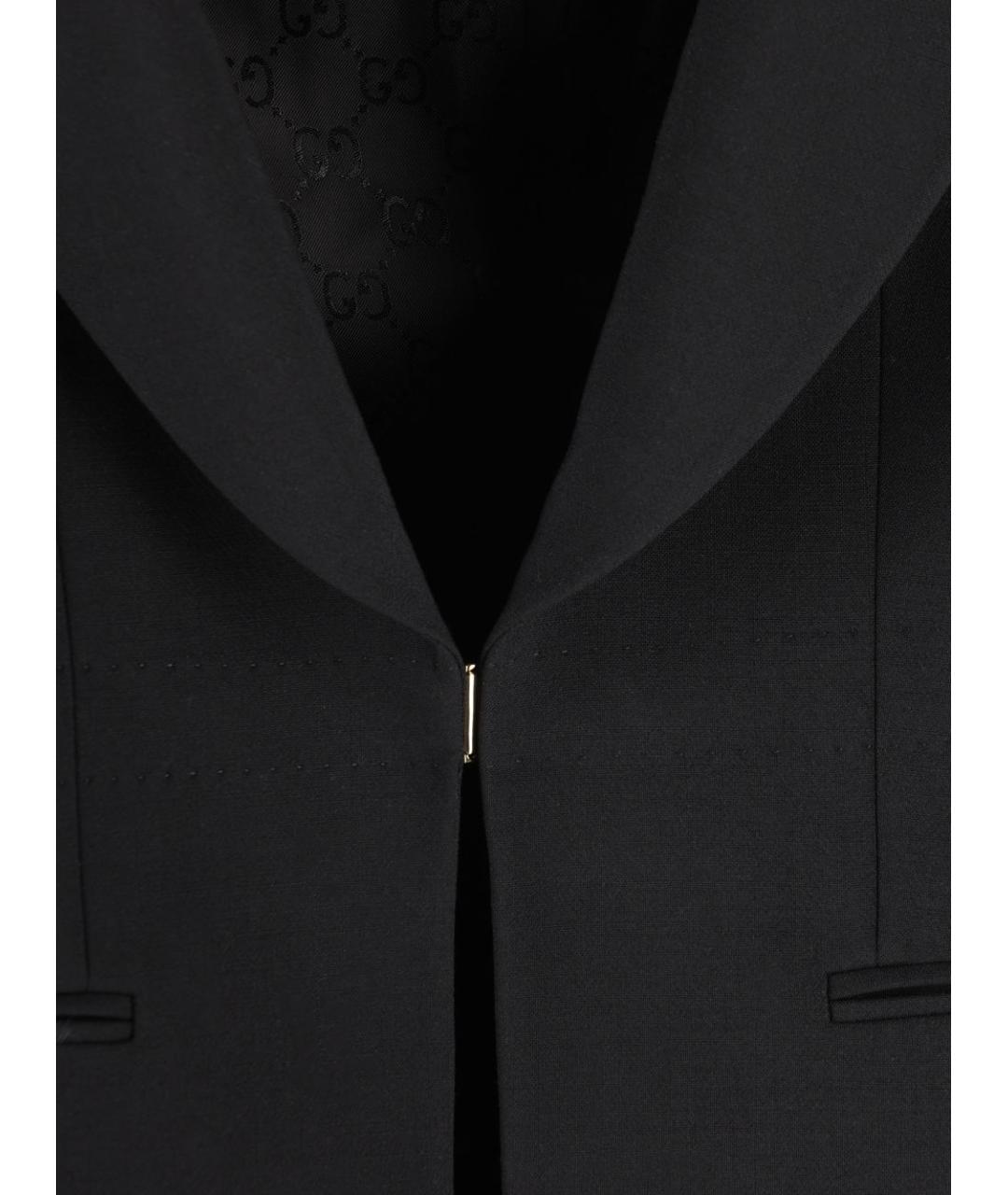 GUCCI Черный шерстяной жакет/пиджак, фото 2