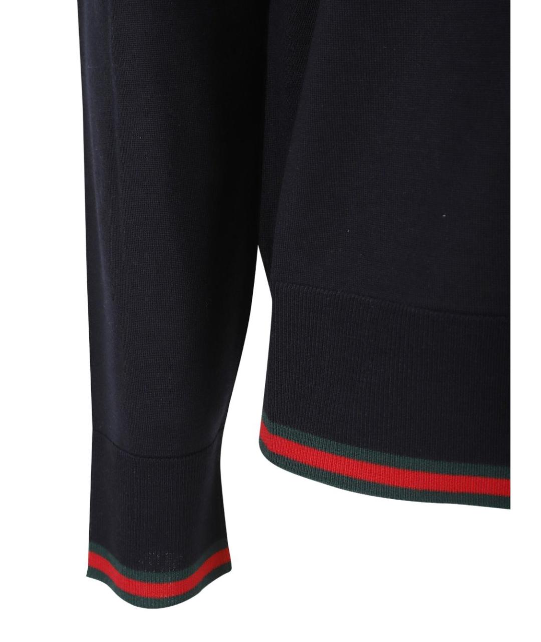 GUCCI Черный шерстяной джемпер / свитер, фото 2