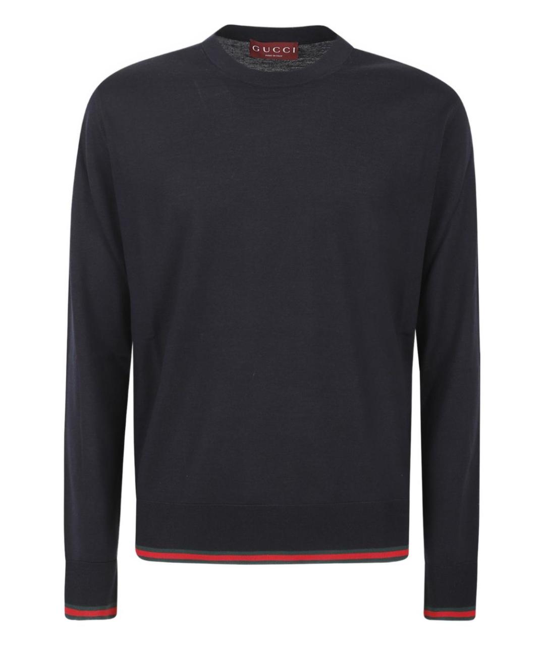 GUCCI Черный шерстяной джемпер / свитер, фото 1