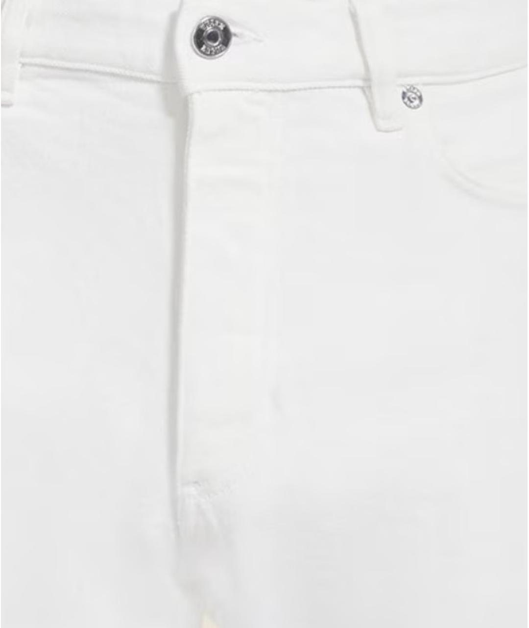 ZEGNA Белые хлопковые прямые джинсы, фото 2