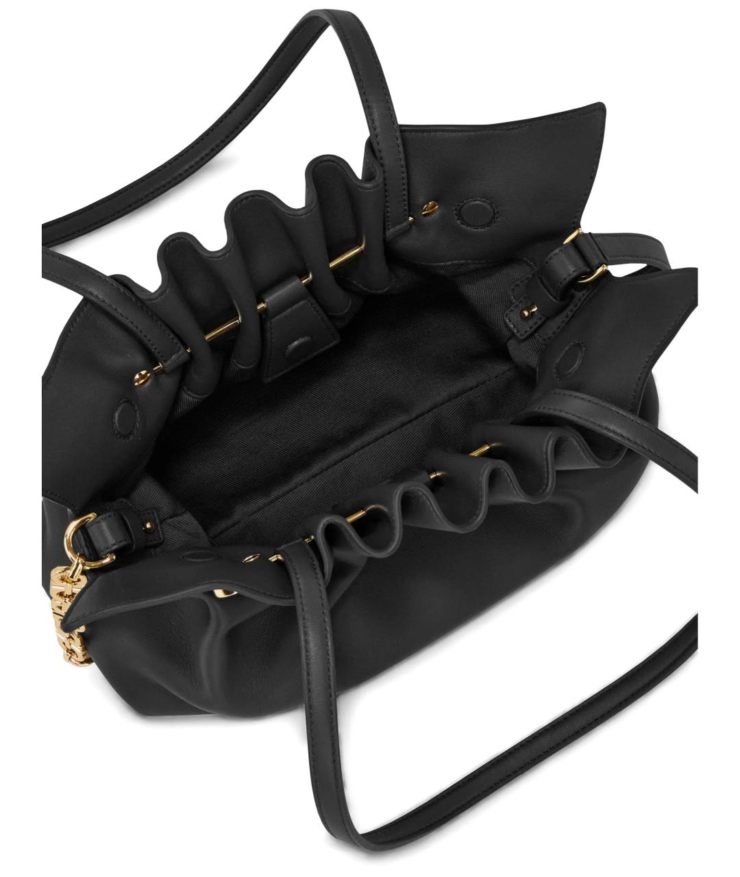 FERRAGAMO Черная кожаная сумка тоут, фото 5