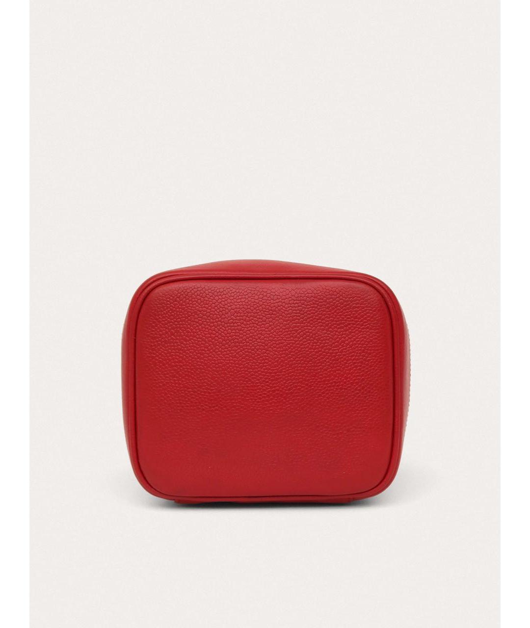 CHANEL Красная кожаная сумка с короткими ручками, фото 7