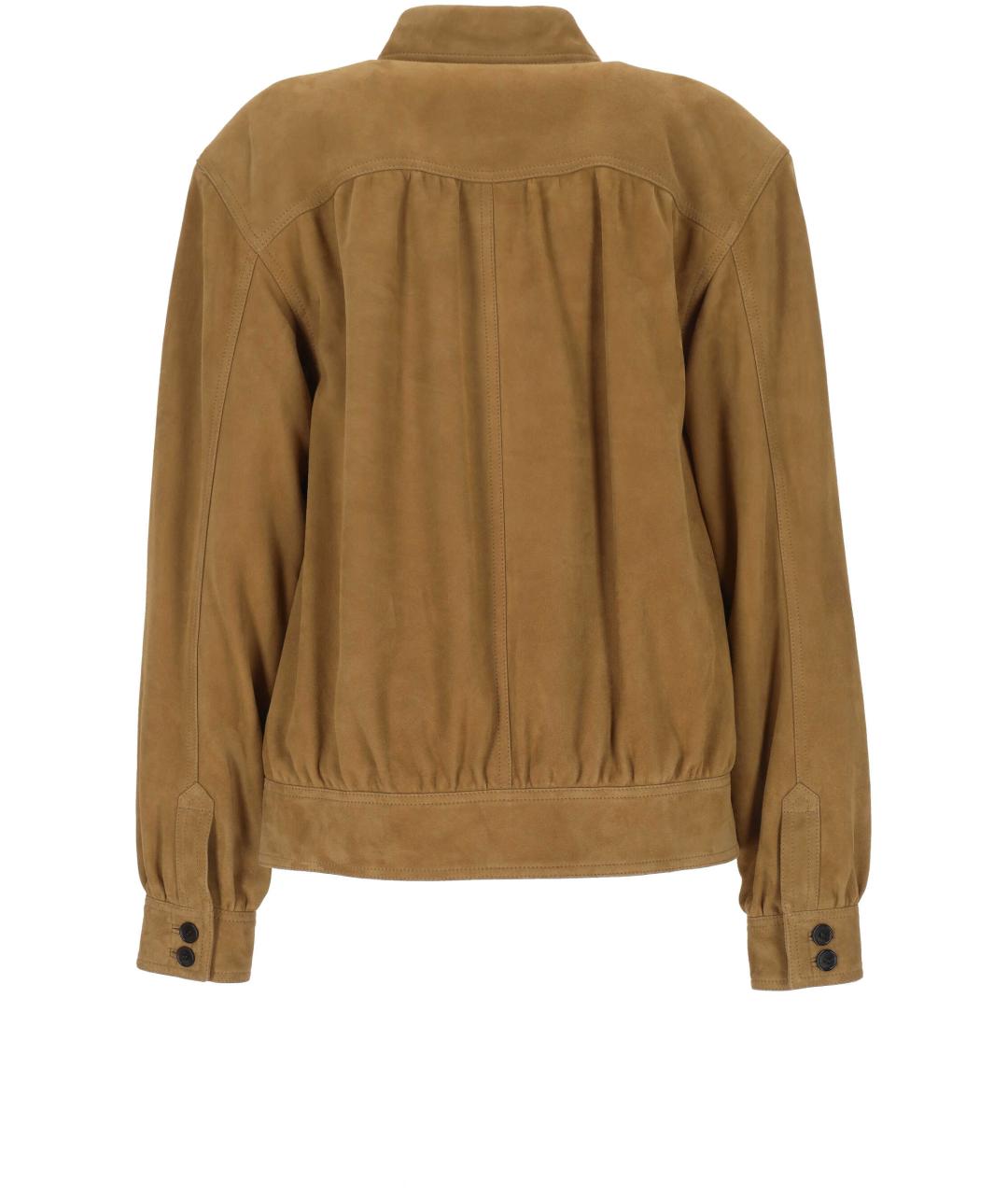 SAINT LAURENT Коричневая замшевая куртка, фото 3