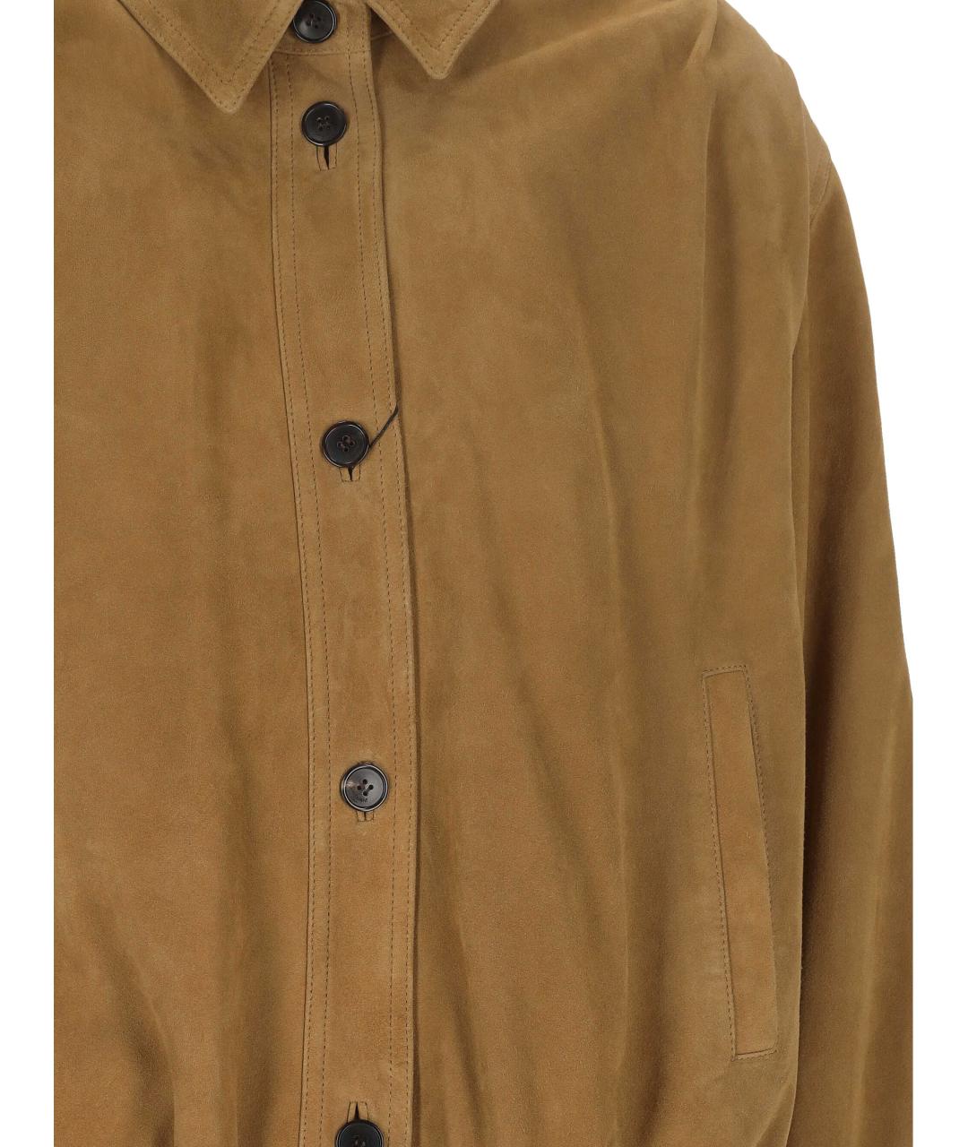 SAINT LAURENT Коричневая замшевая куртка, фото 2