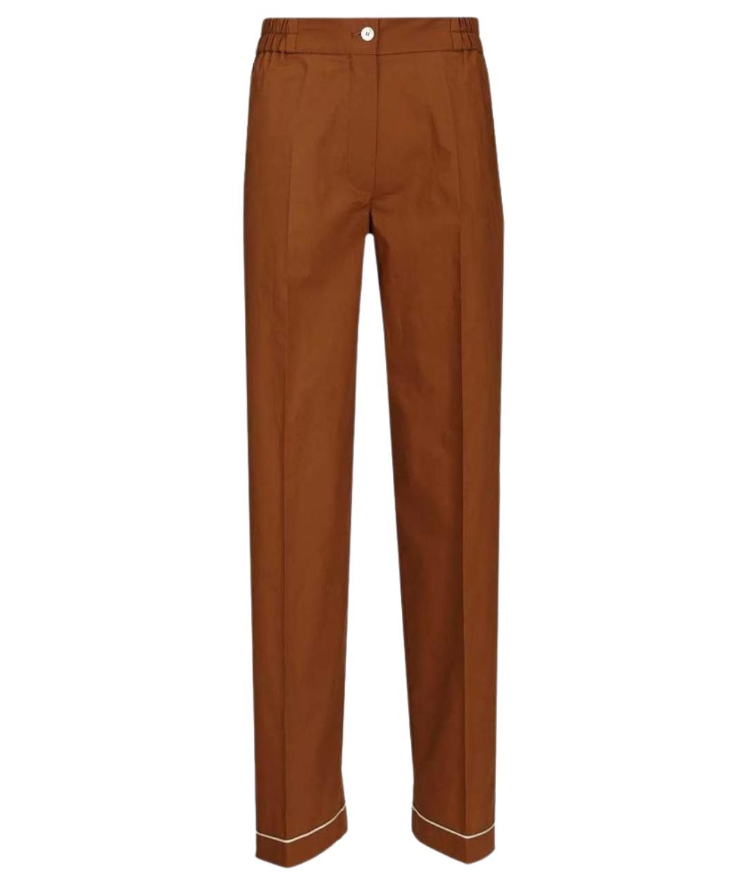 FORTE FORTE Коричневые прямые брюки, фото 1