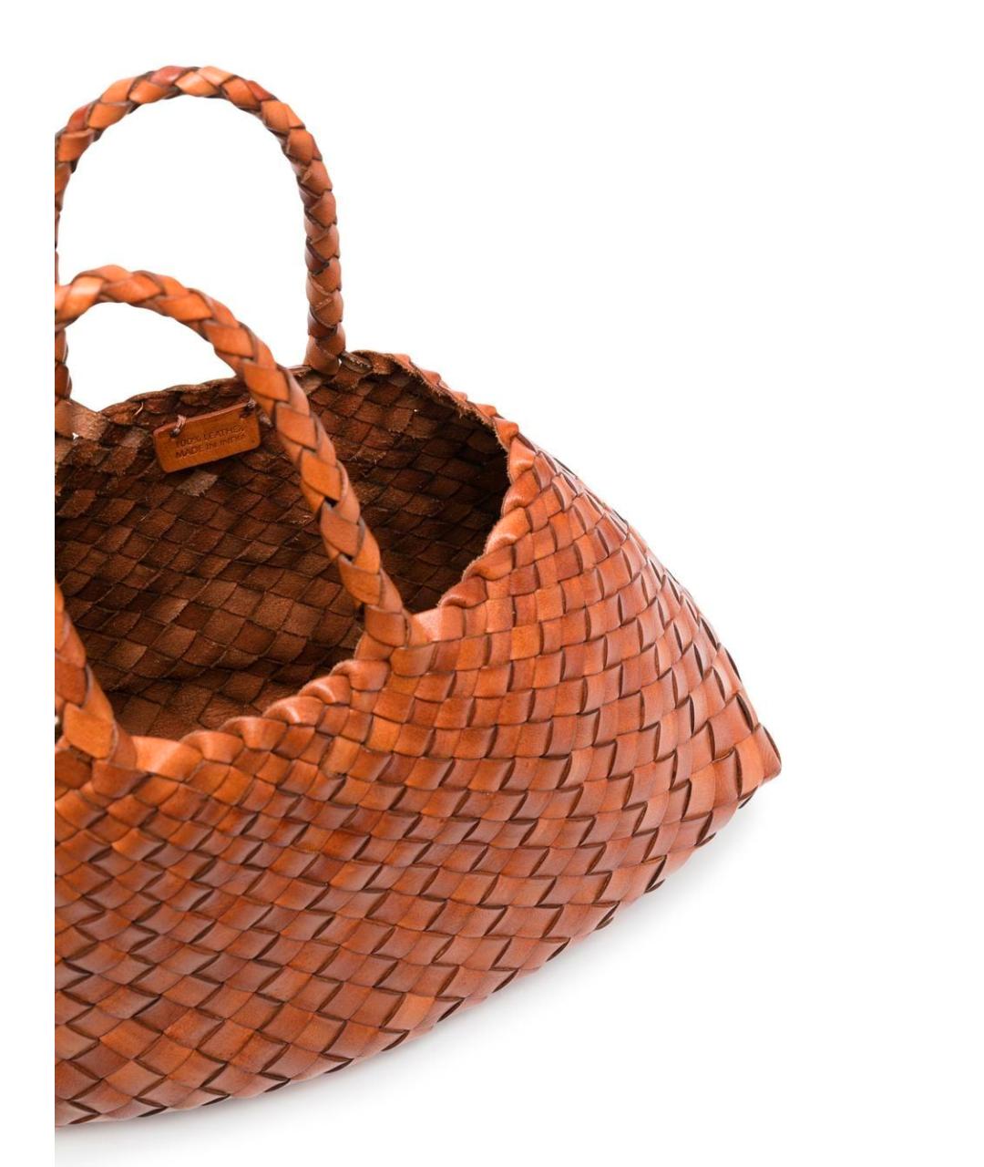 Dragon Diffusion Коричневая кожаная сумка тоут, фото 3