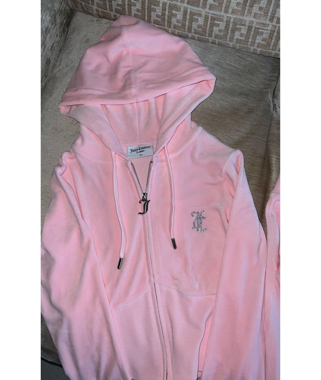 JUICY COUTURE Розовый велюровый спортивные костюмы, фото 5