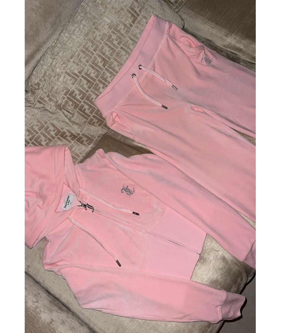 JUICY COUTURE Розовый велюровый спортивные костюмы, фото 3