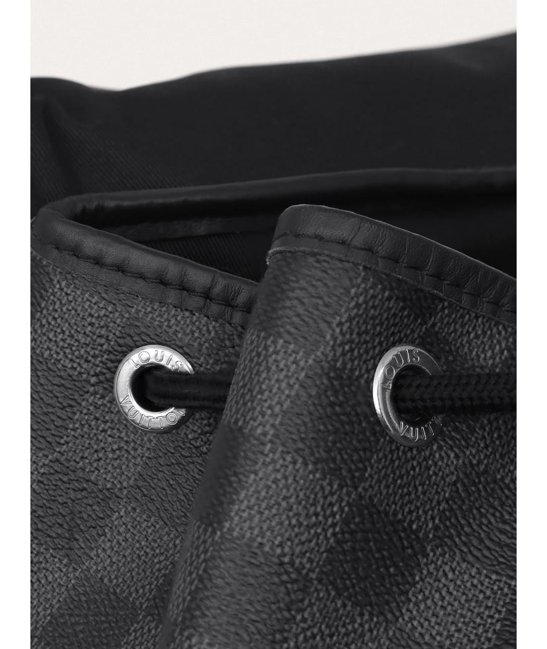 LOUIS VUITTON Черный кожаный рюкзак, фото 7