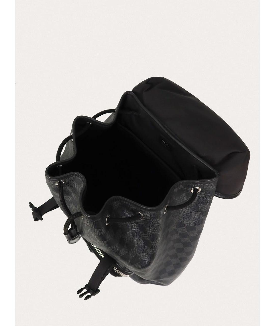 LOUIS VUITTON Черный кожаный рюкзак, фото 4