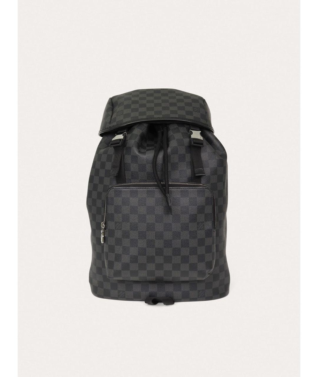 LOUIS VUITTON Черный кожаный рюкзак, фото 9