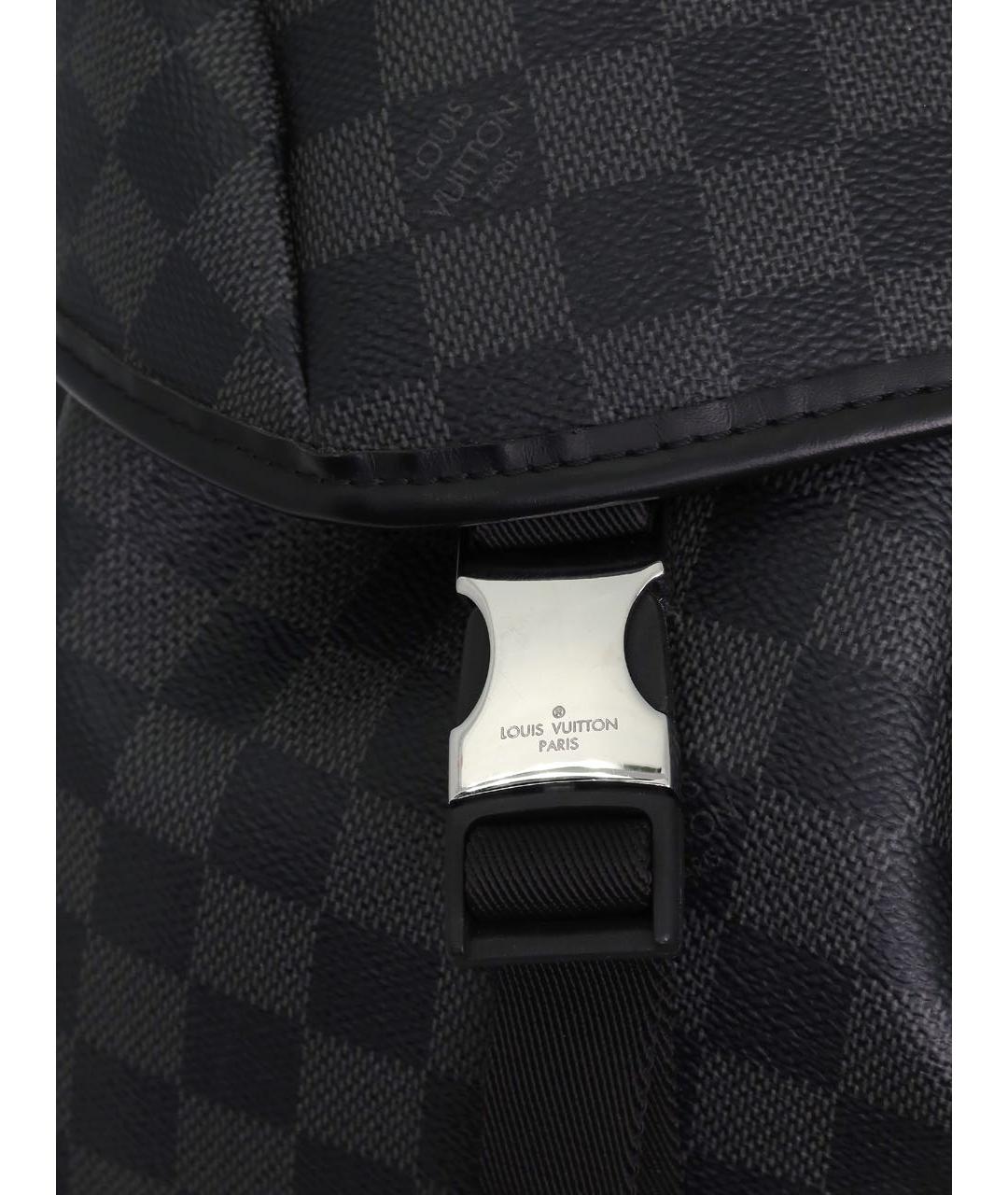 LOUIS VUITTON Черный кожаный рюкзак, фото 6