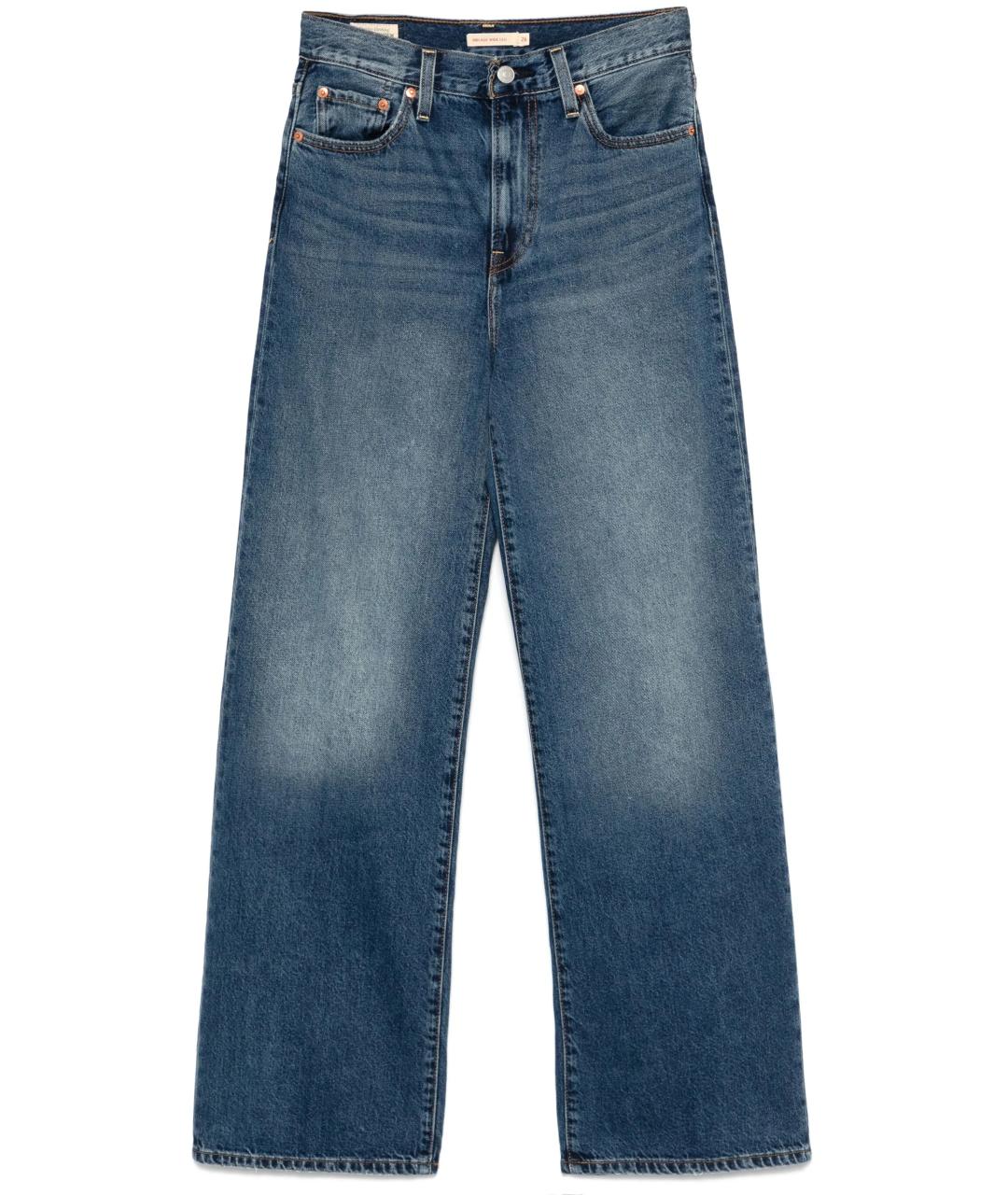 LEVI'S Синие хлопковые прямые джинсы, фото 1