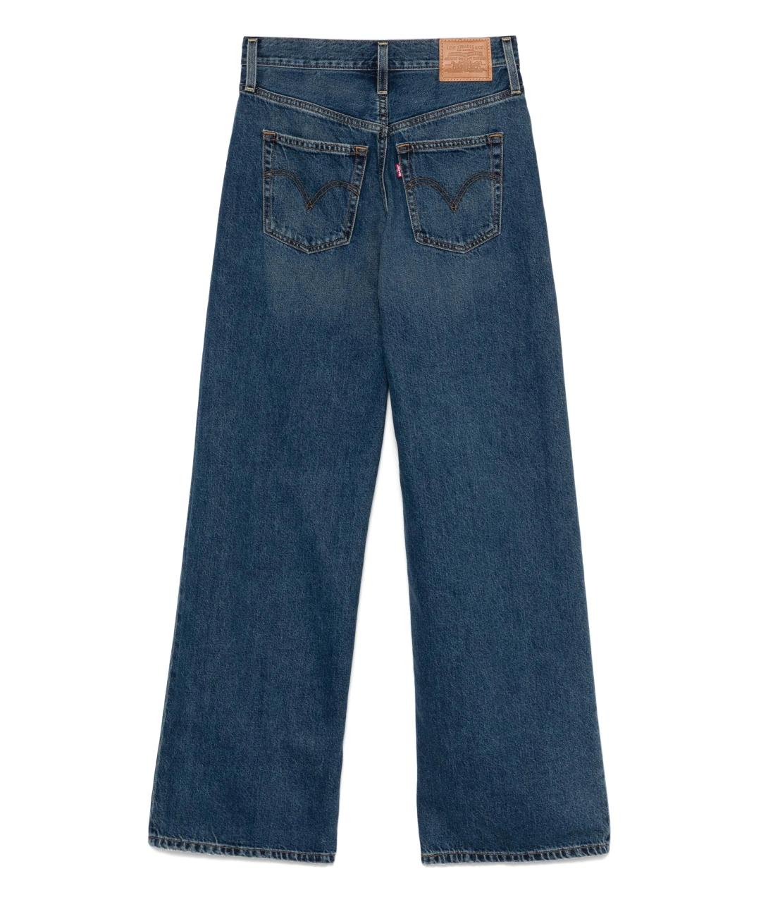 LEVI'S Синие хлопковые прямые джинсы, фото 3