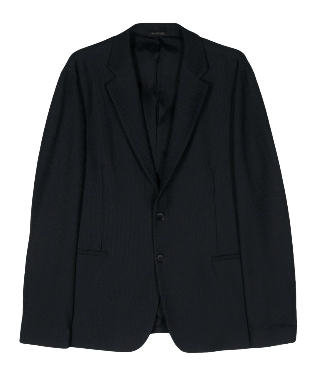 GIORGIO ARMANI Темно-синий полиамидовый пиджак, фото 1