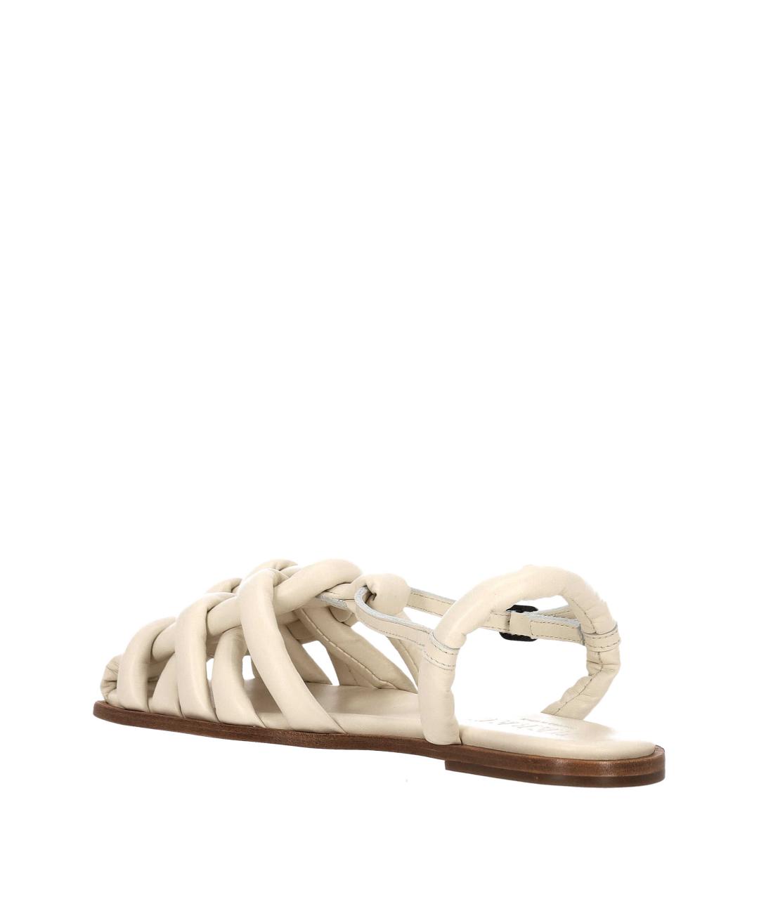 HEREU Белые кожаные босоножки, фото 3