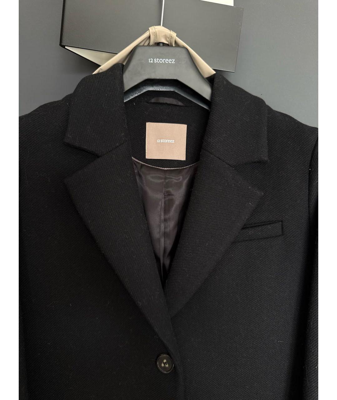 12 STOREEZ Черное шерстяное пальто, фото 3