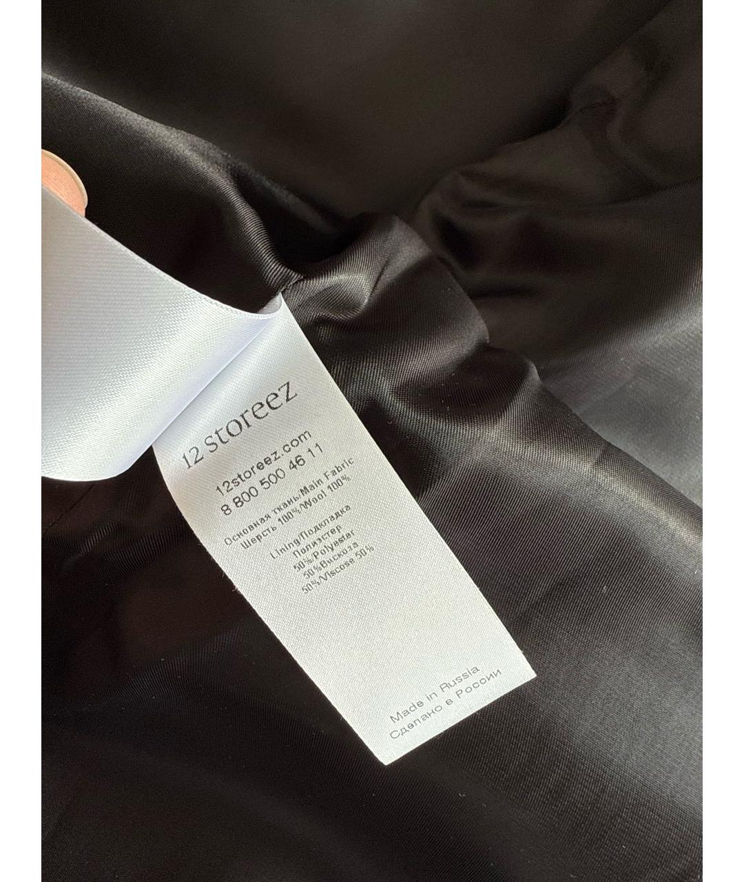 12 STOREEZ Черное шерстяное пальто, фото 4