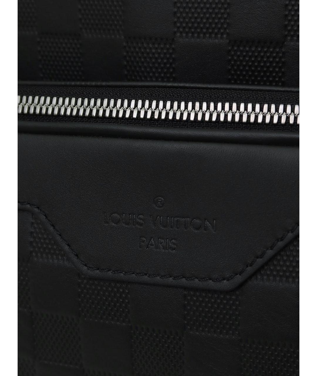 LOUIS VUITTON Черный кожаный рюкзак, фото 7
