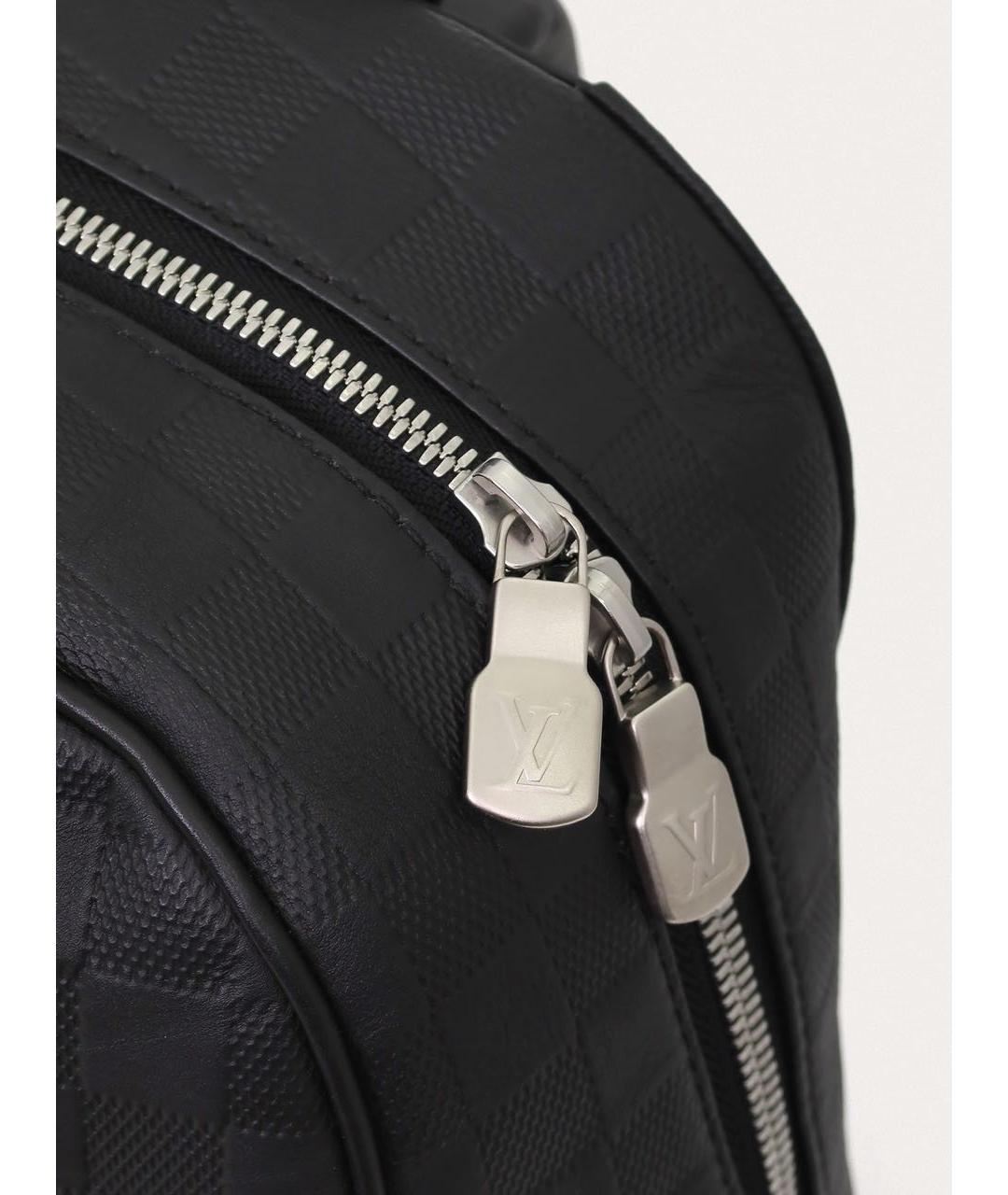 LOUIS VUITTON Черный кожаный рюкзак, фото 5