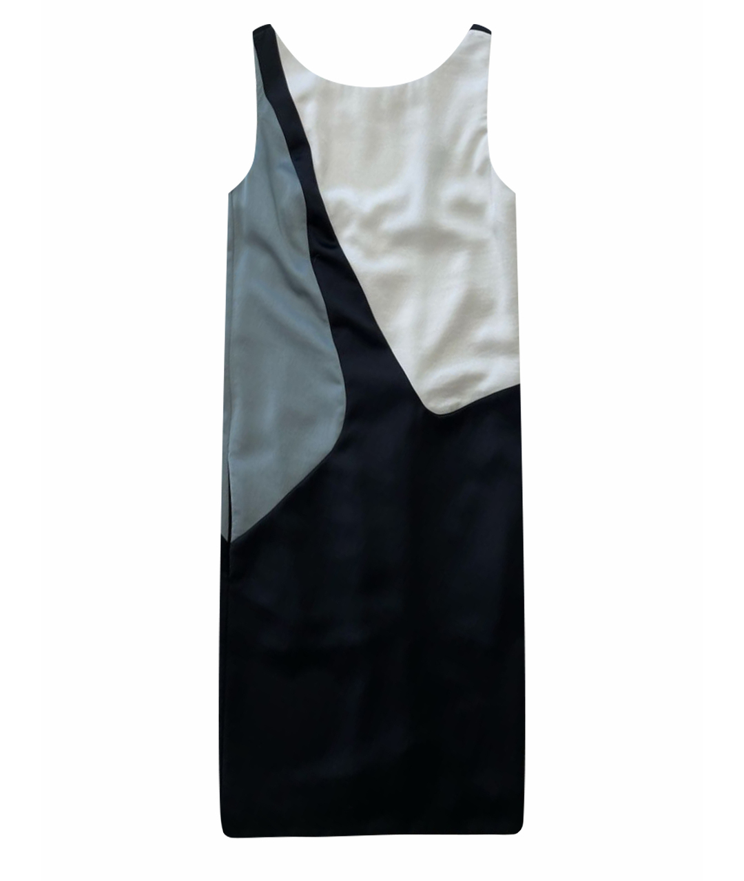 EMPORIO ARMANI Серое шелковое коктейльное платье, фото 1