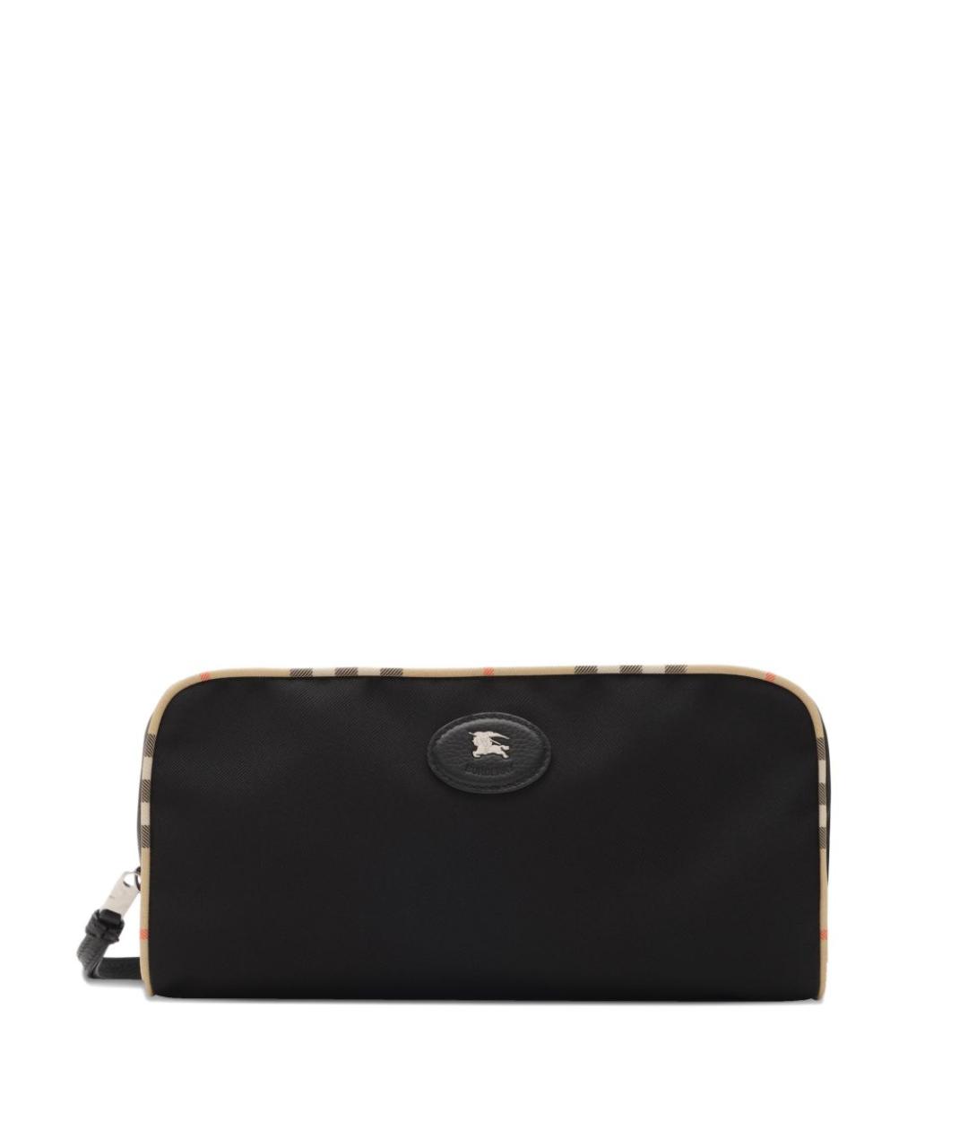 BURBERRY Черная тканевая косметичка, фото 1
