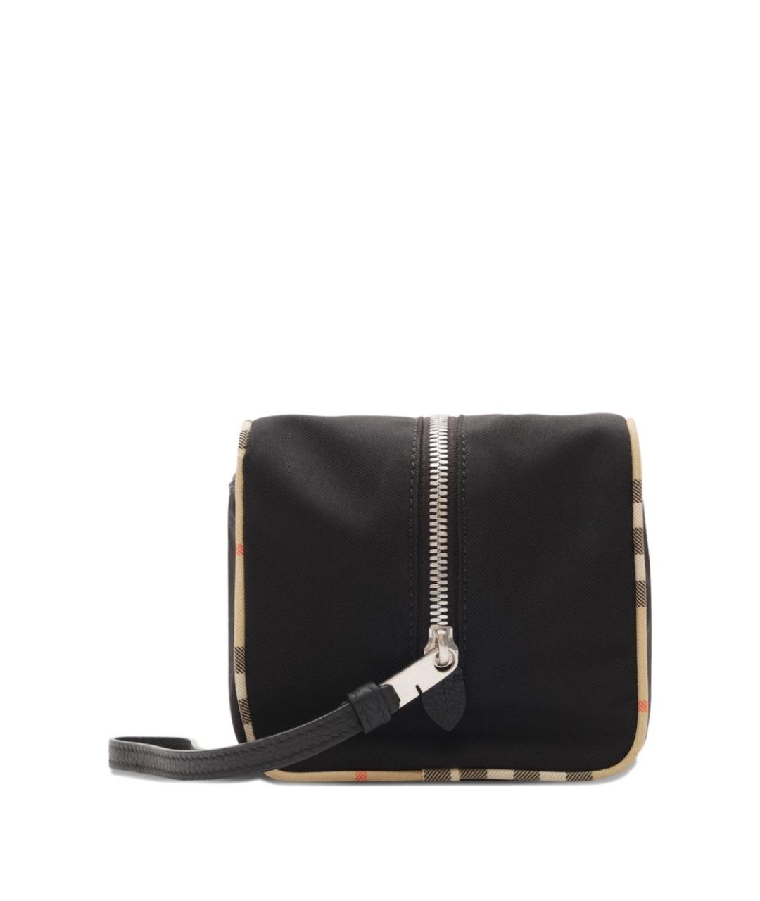 BURBERRY Черная тканевая косметичка, фото 2