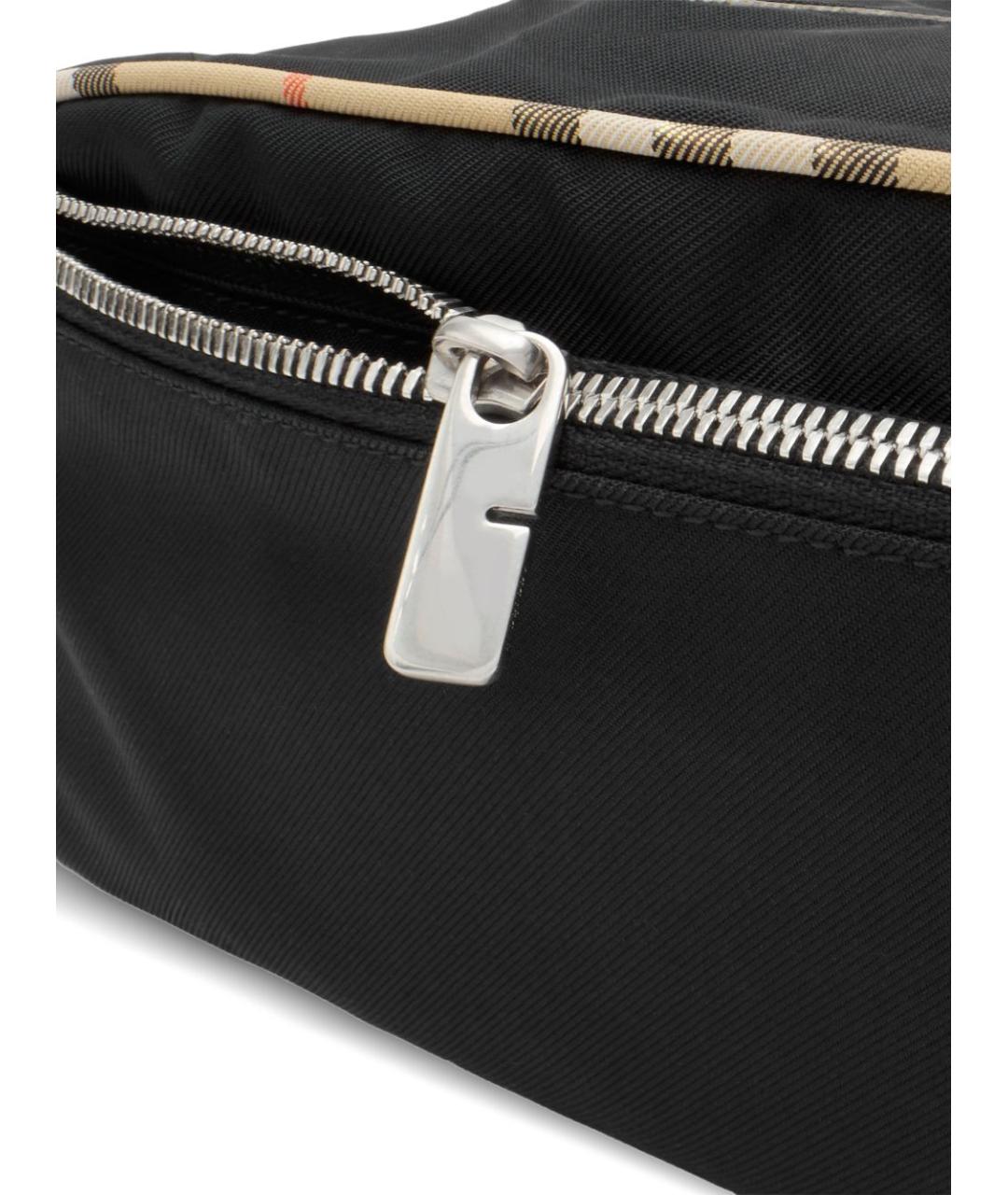 BURBERRY Черная тканевая косметичка, фото 4