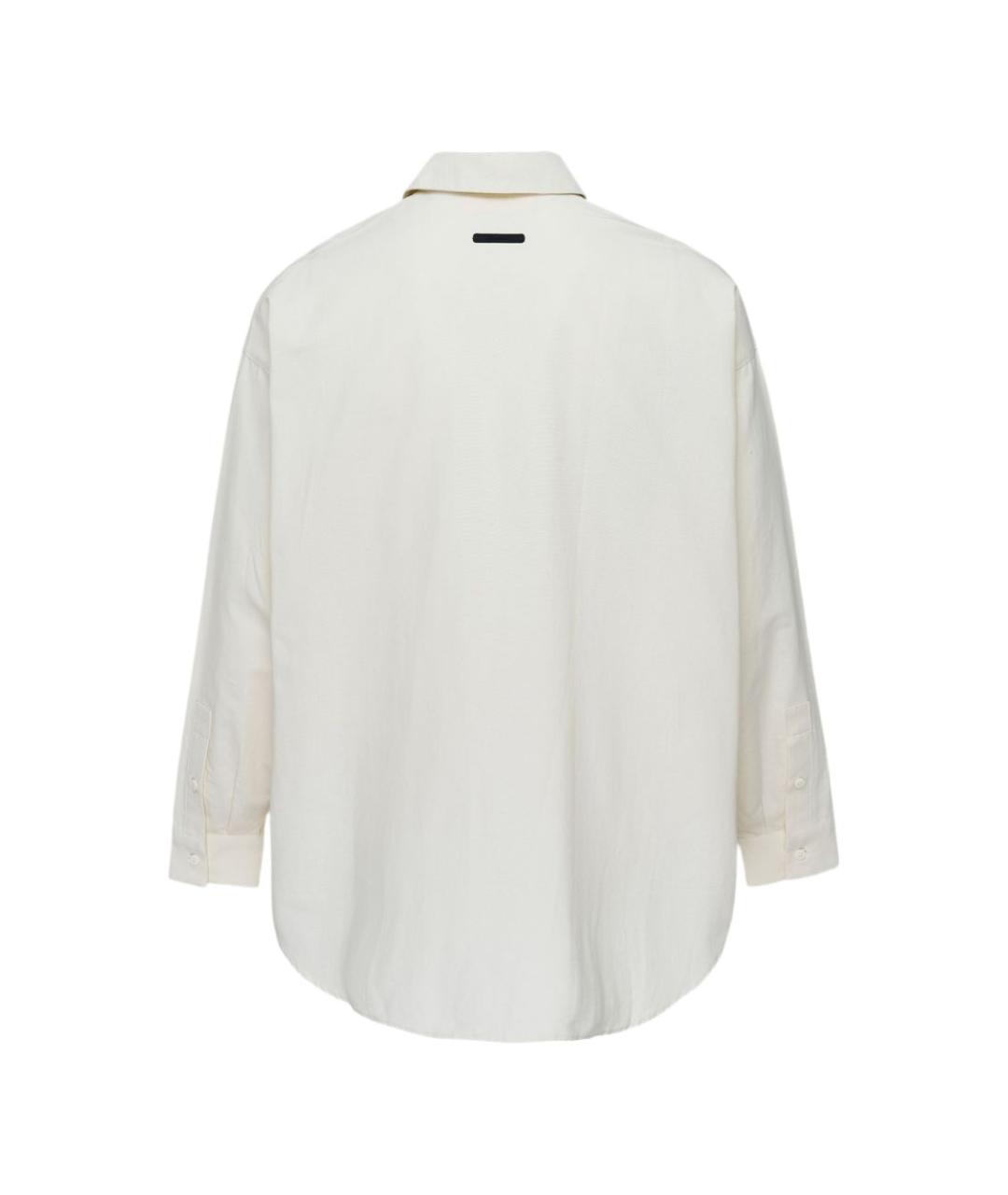 FEAR OF GOD ESSENTIALS Белая хлопковая кэжуал рубашка, фото 3