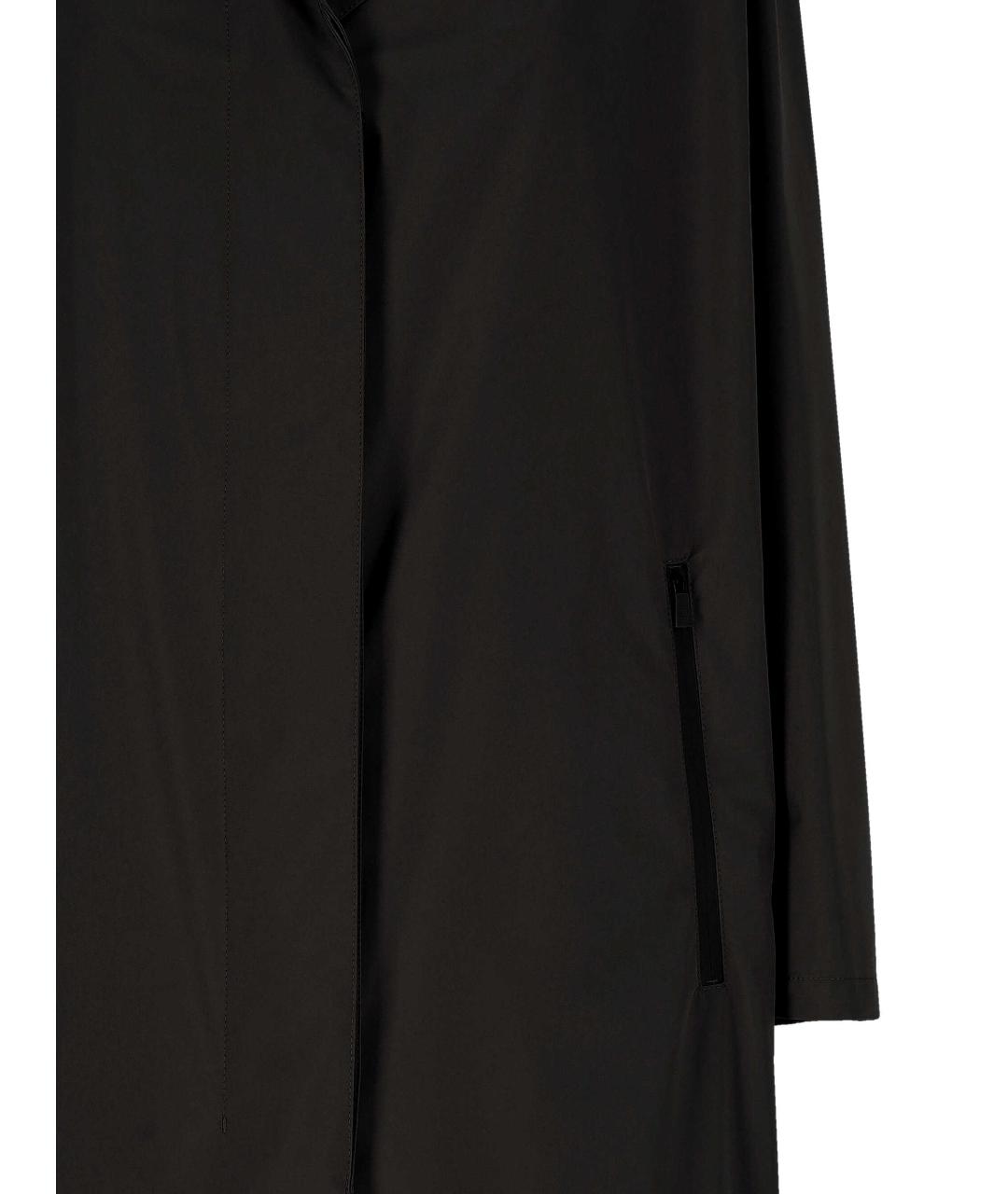 HERNO Черный полиэстеровый тренч/плащ, фото 2