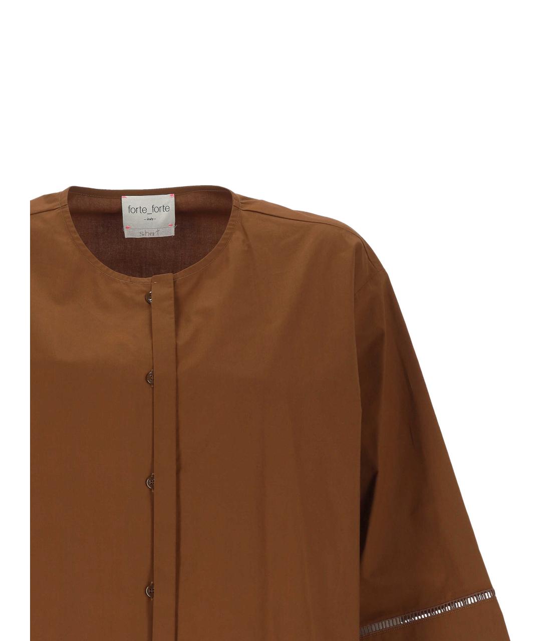 FORTE FORTE Коричневая рубашка, фото 2