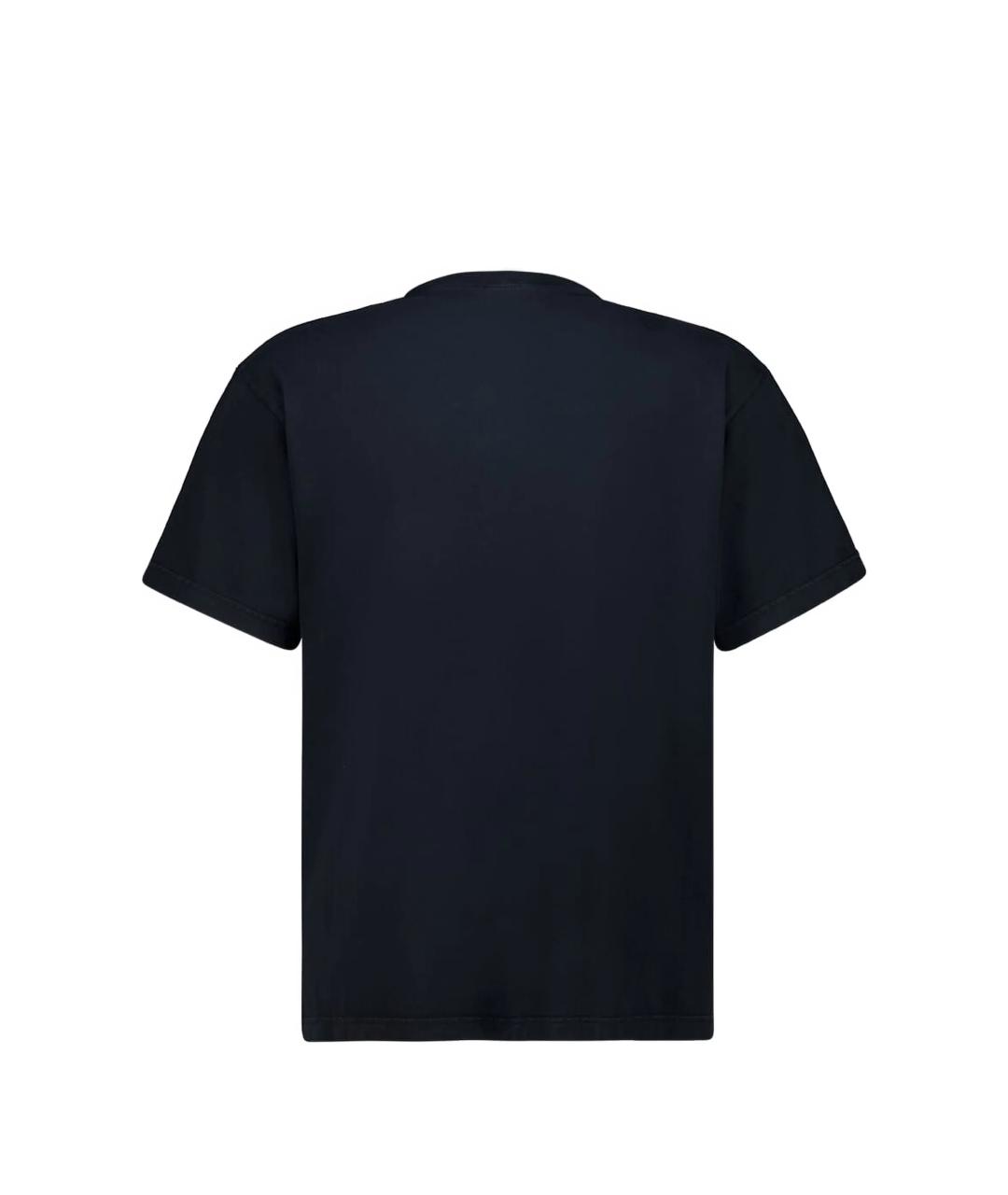 BALENCIAGA Черная хлопковая футболка, фото 3