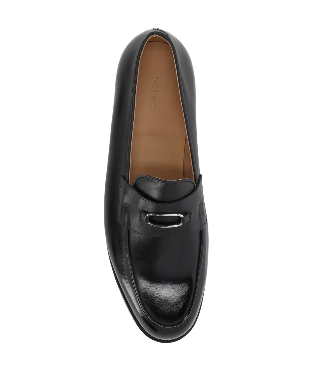 JOHN LOBB Черные кожаные лоферы, фото 4