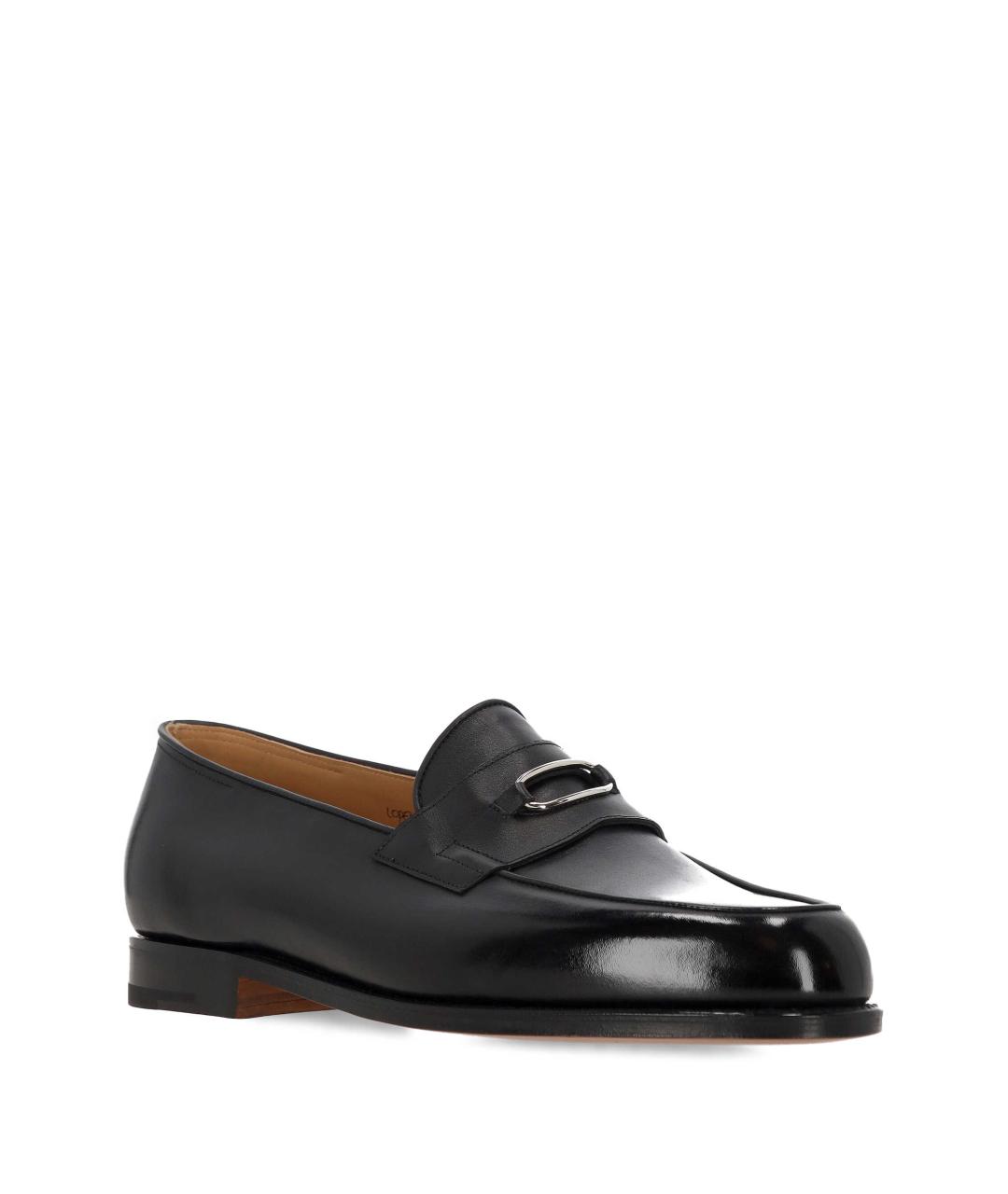 JOHN LOBB Черные кожаные лоферы, фото 2
