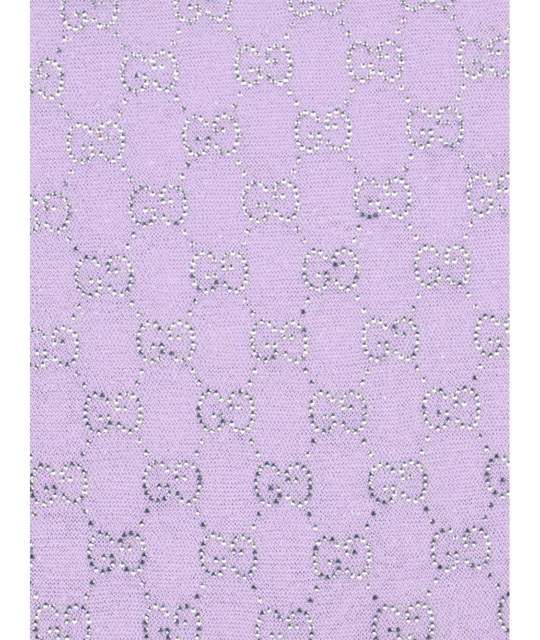 GUCCI Фиолетовый шелковый джемпер / свитер, фото 4