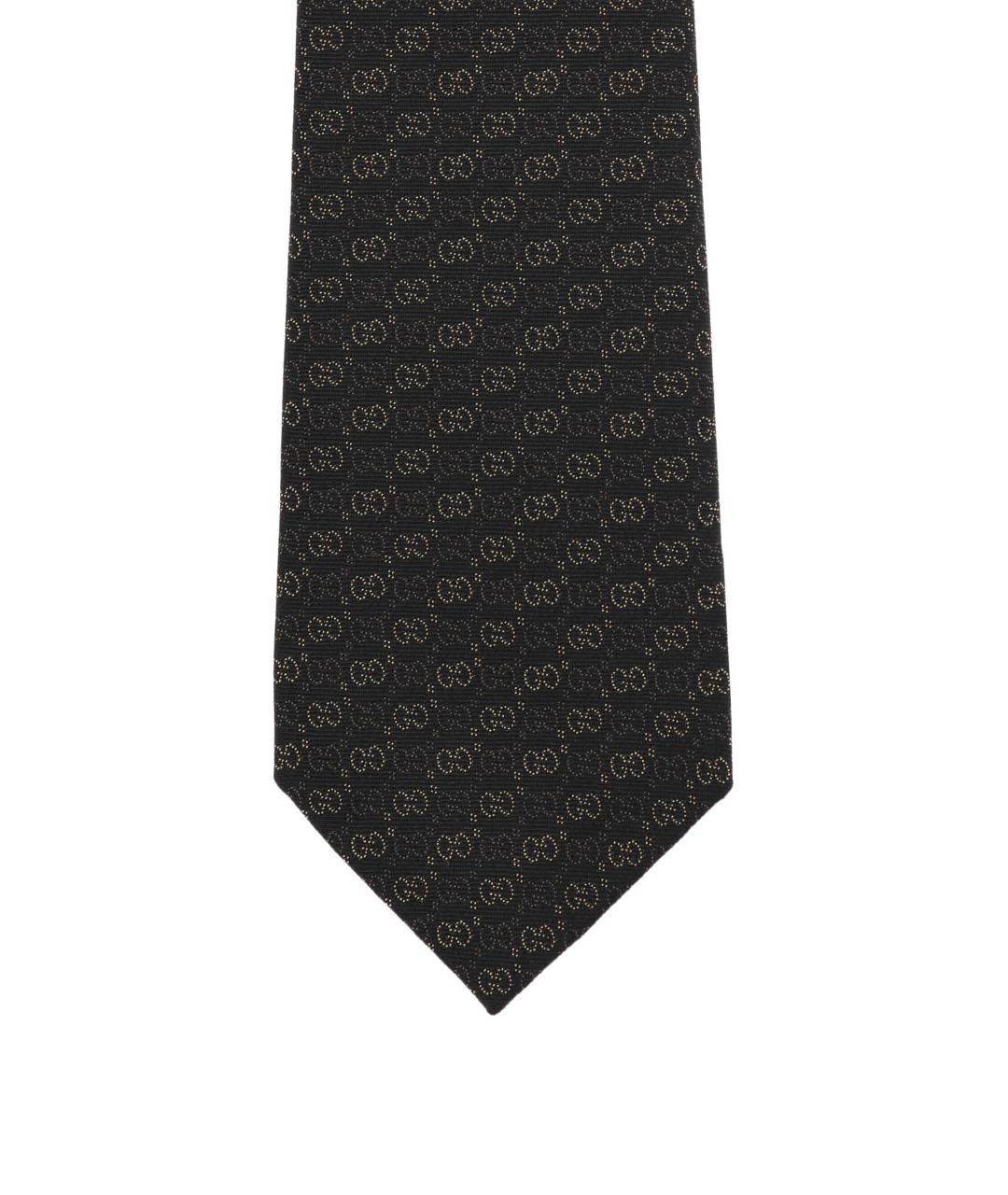 GUCCI Черный шелковый галстук, фото 2