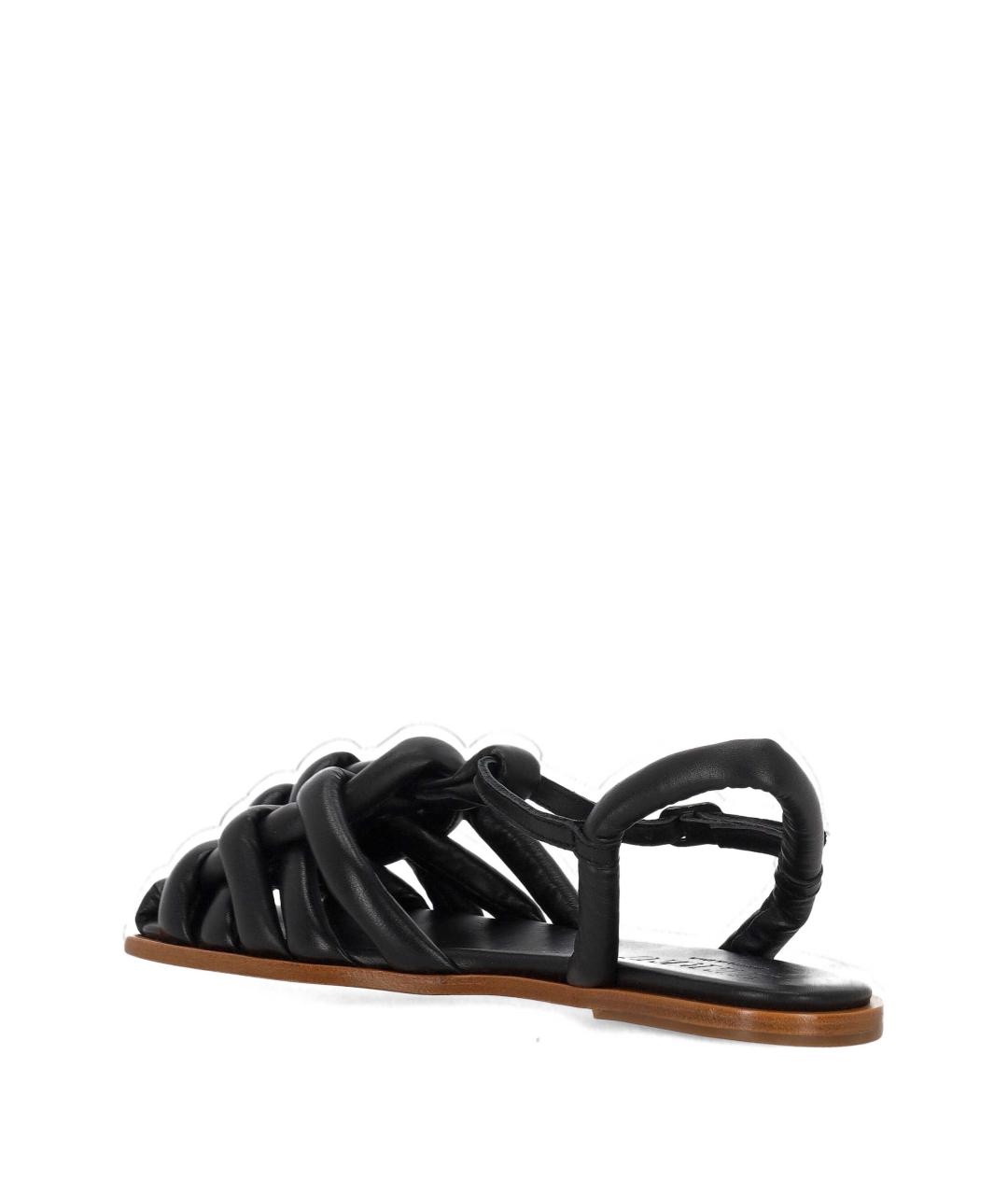 HEREU Черные кожаные босоножки, фото 3