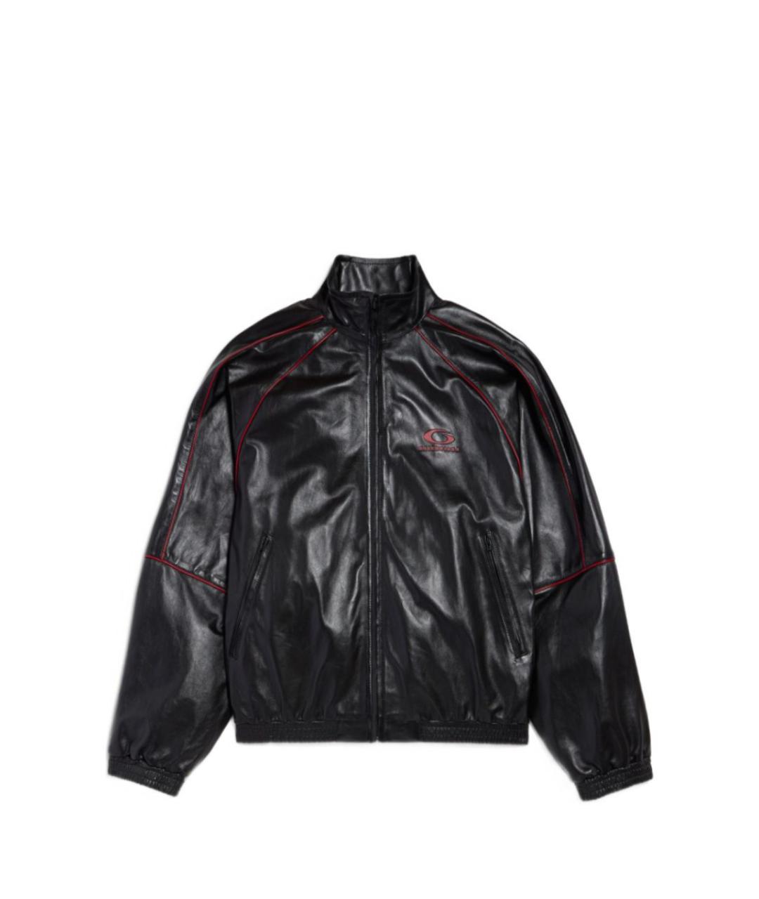 BALENCIAGA Черная кожаная куртка, фото 1