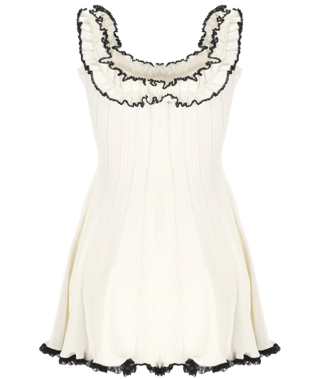 SELF-PORTRAIT Белое вискозное платье, фото 3