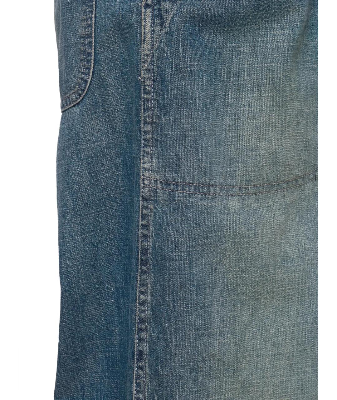 MAISON MARGIELA Синие хлопковые прямые джинсы, фото 2