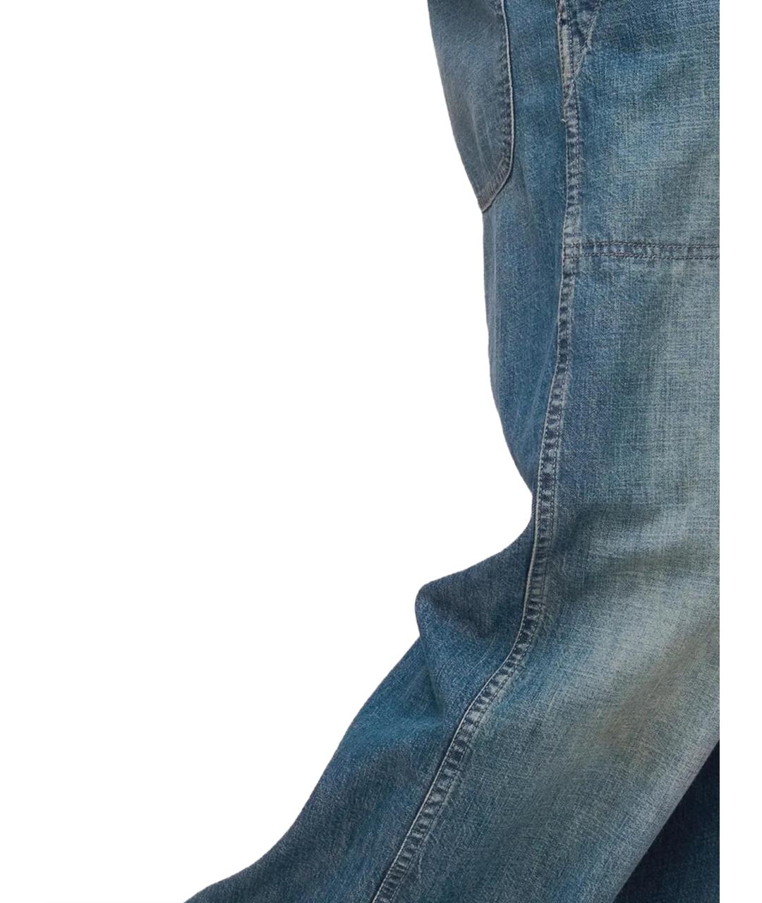MAISON MARGIELA Синие хлопковые прямые джинсы, фото 3