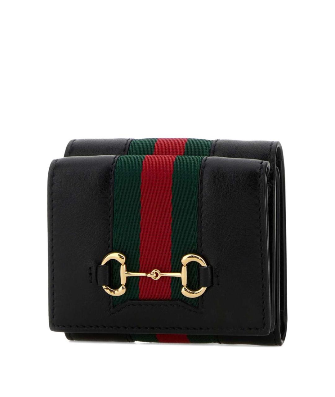 GUCCI Черный кожаный кошелек, фото 2