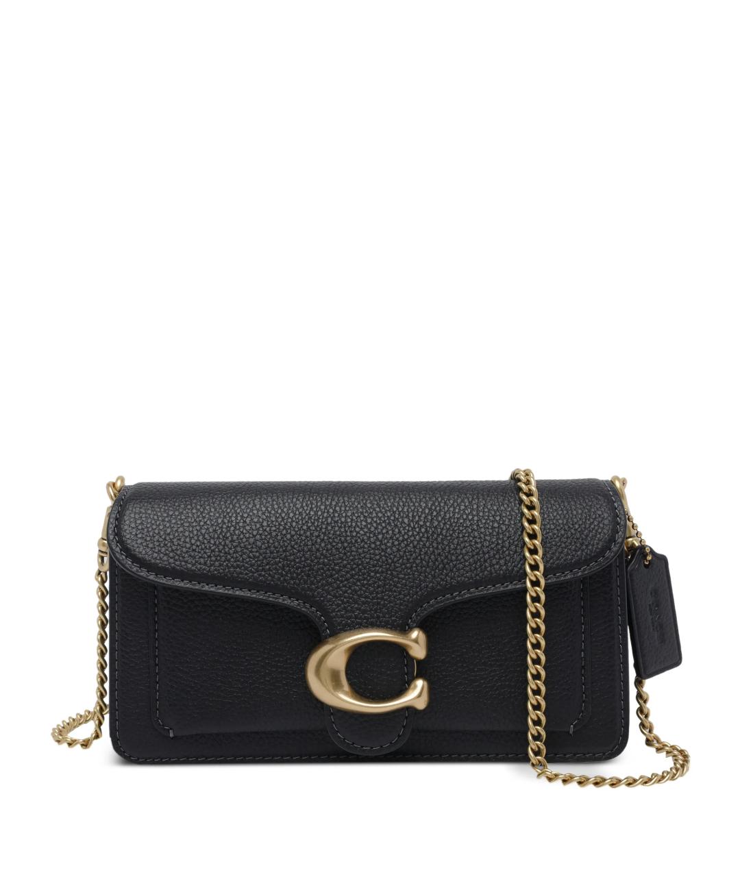 COACH Черная кожаная сумка через плечо, фото 1