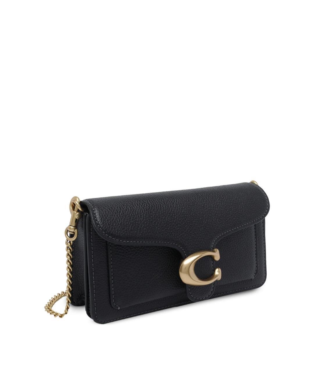 COACH Черная кожаная сумка через плечо, фото 2