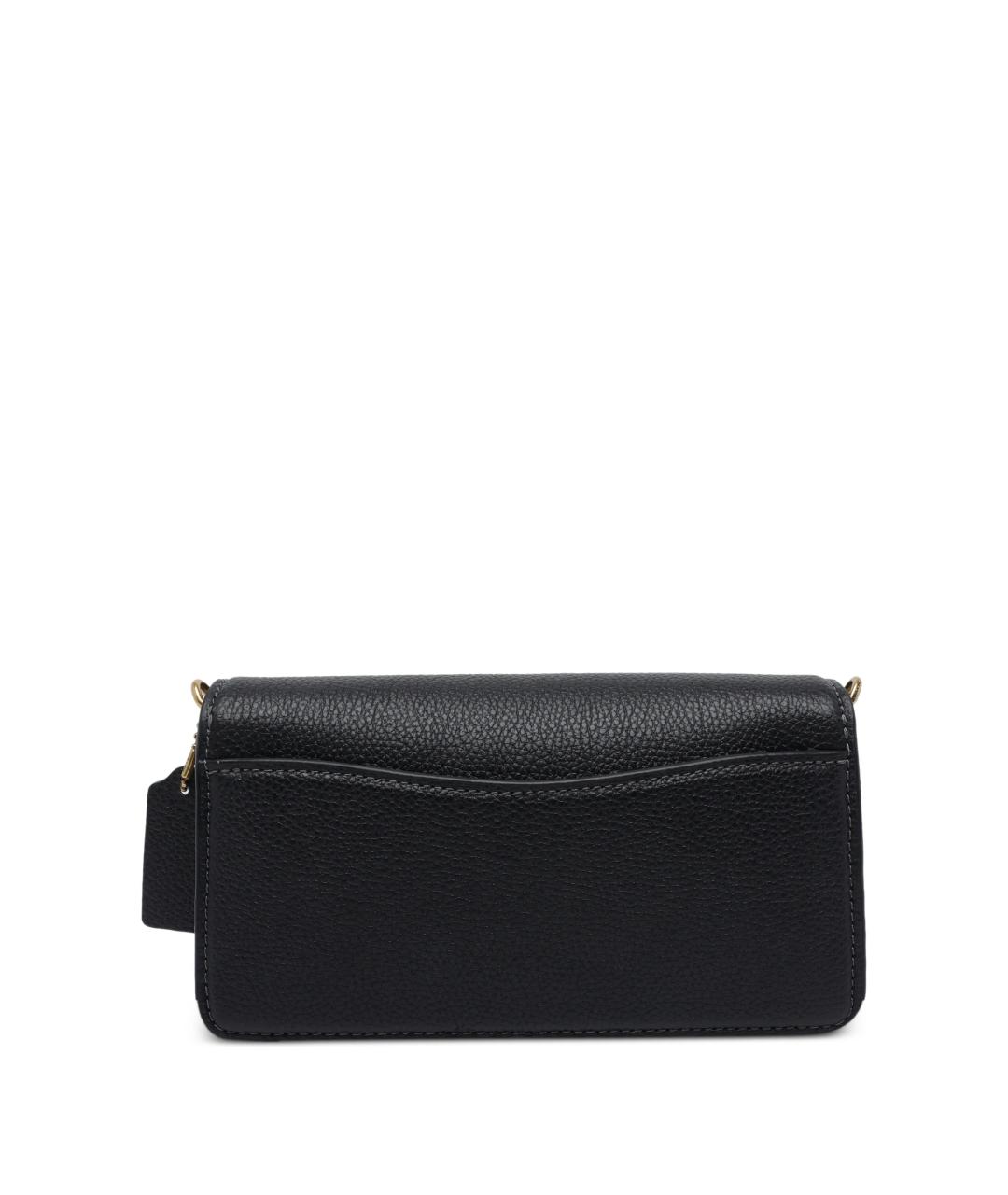 COACH Черная кожаная сумка через плечо, фото 4