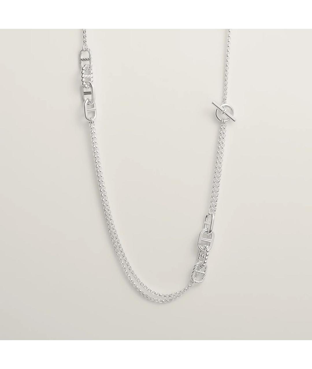 HERMES Серебряное серебряное колье, фото 6