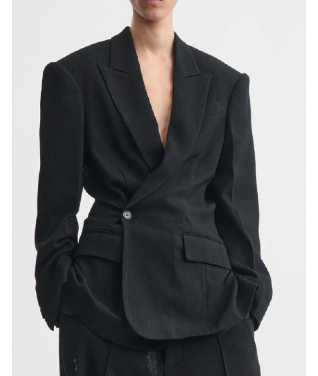 PHOEBE PHILO Черный полиэстеровый жакет/пиджак, фото 4