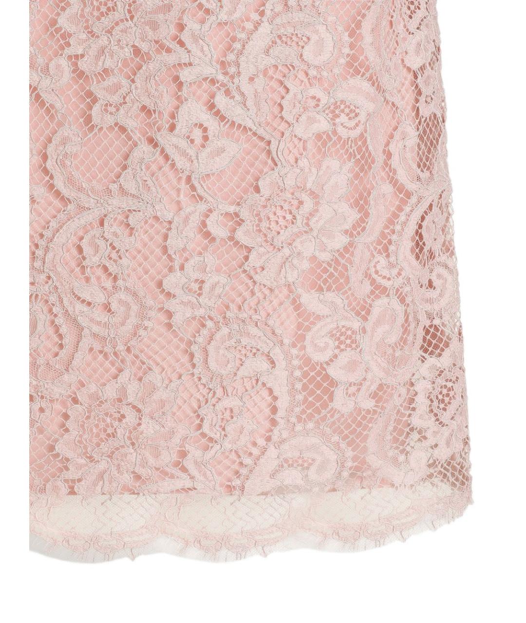 DOLCE&GABBANA Розовая хлопковая юбка миди, фото 2